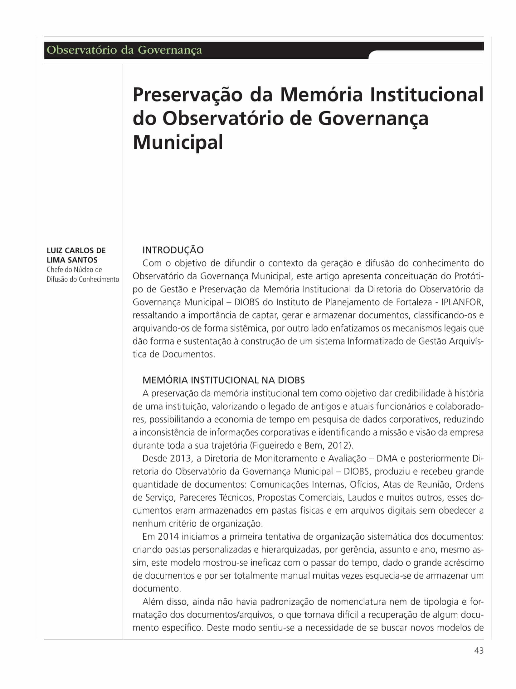 Capa do Artigo