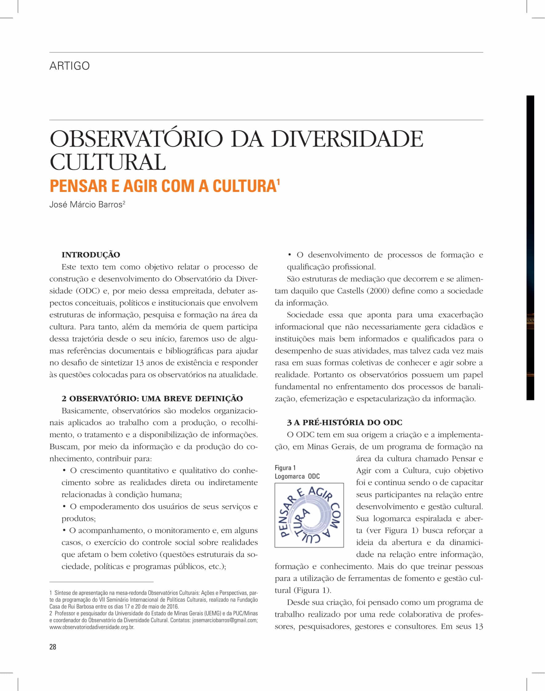 Capa do Artigo