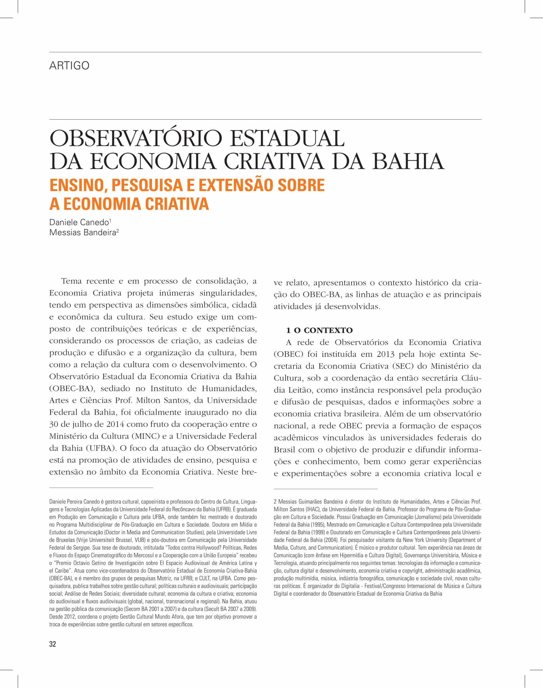Capa do Artigo
