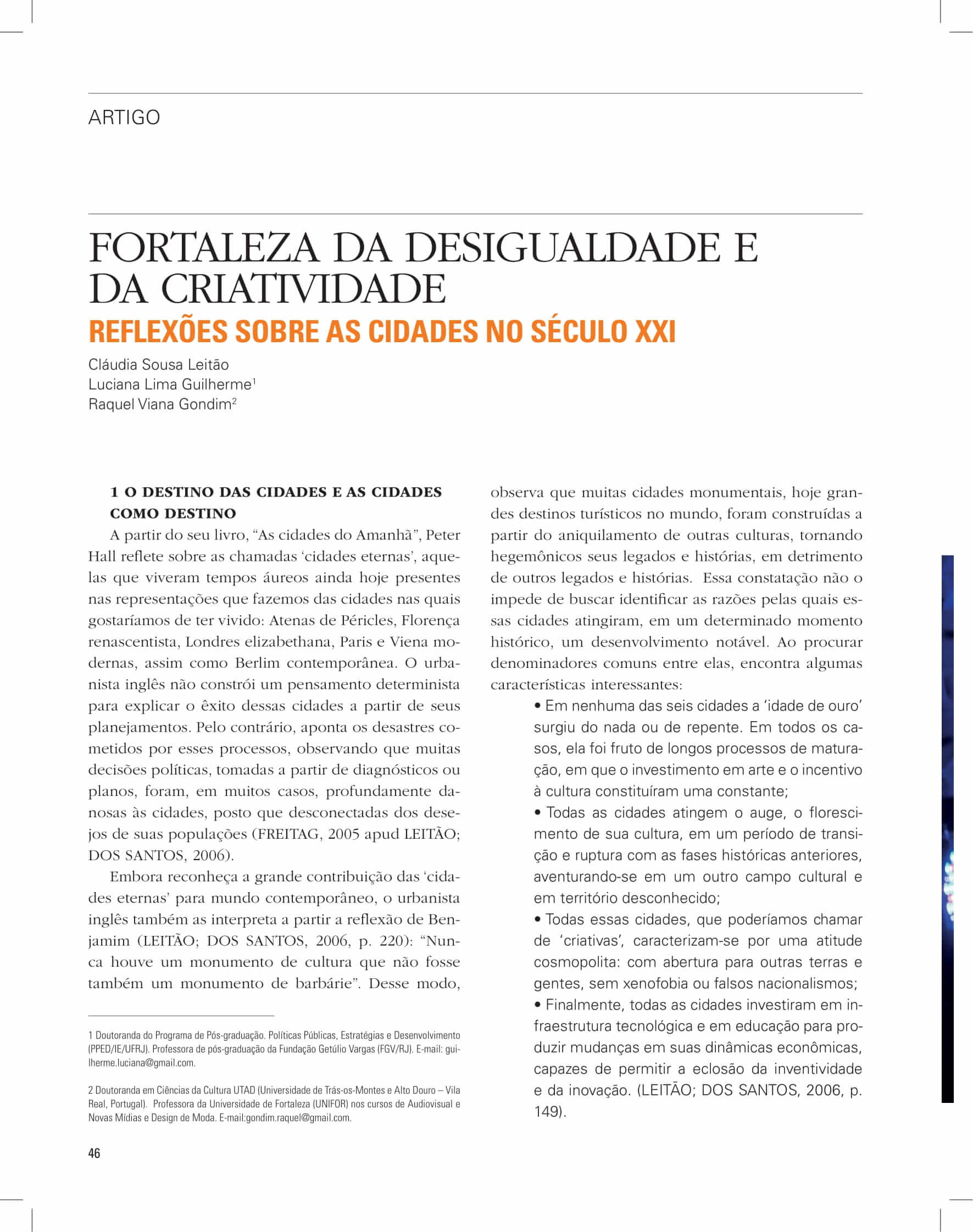 Capa do Artigo