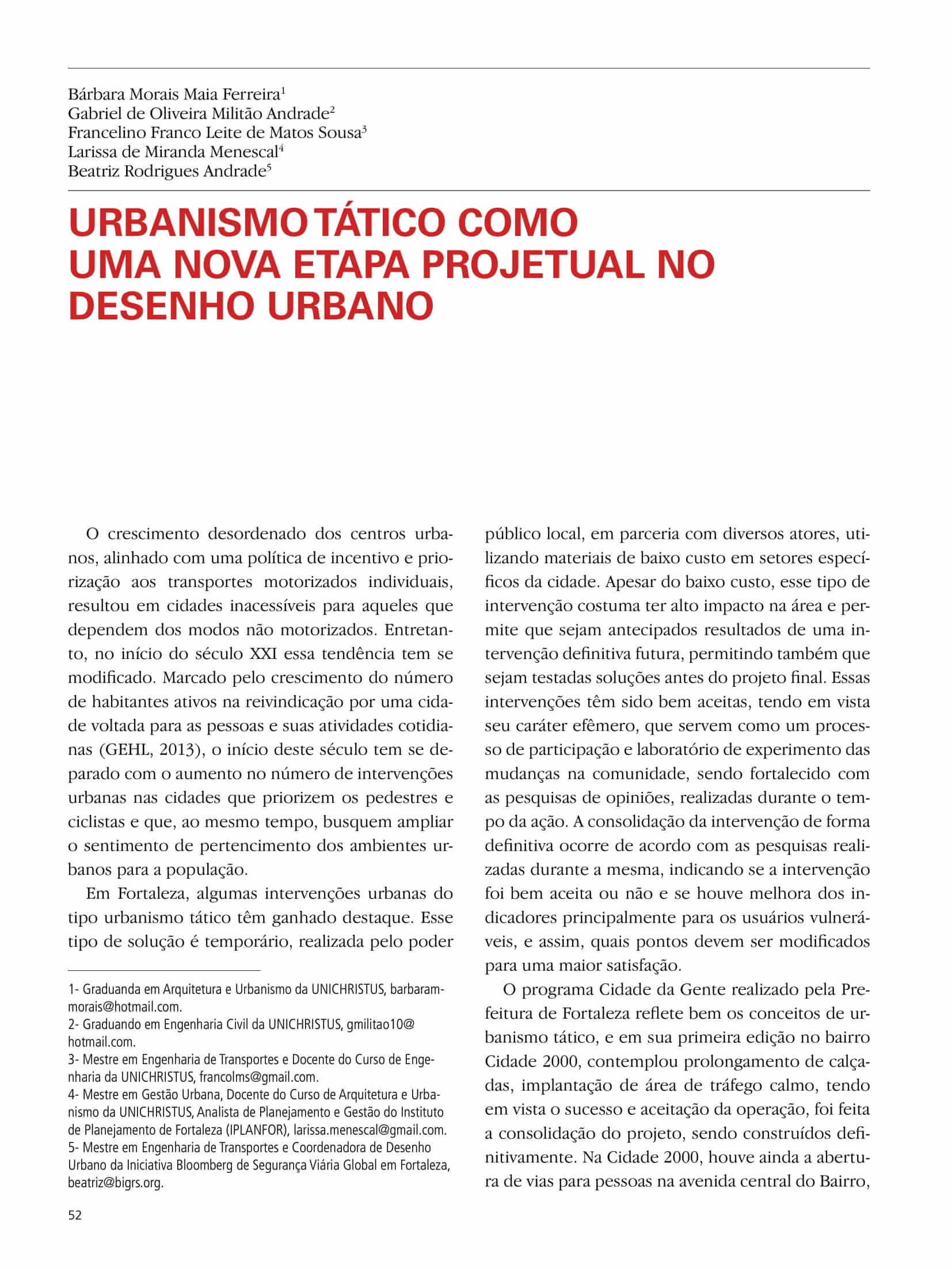 Capa do Artigo
