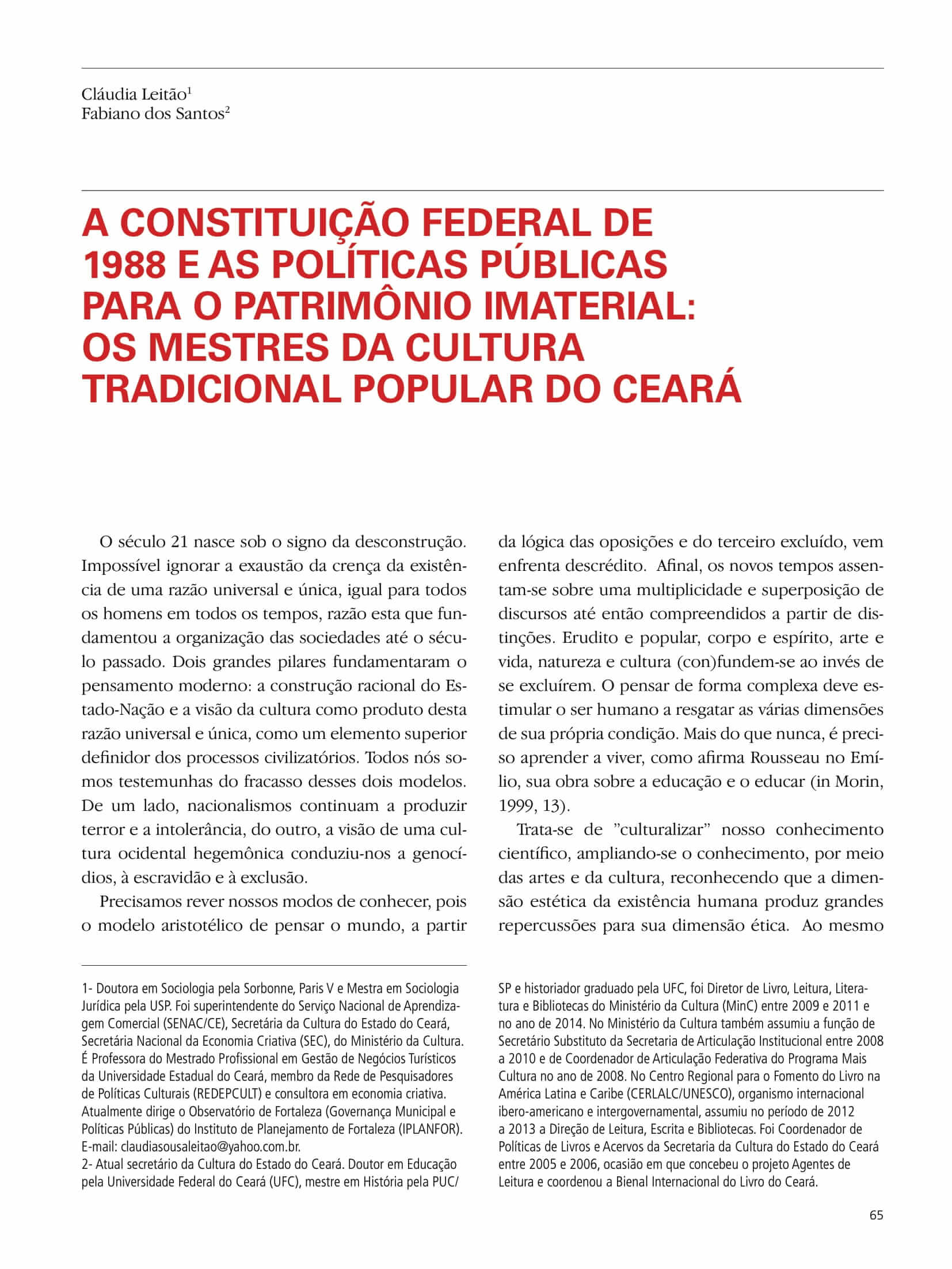Capa do Artigo