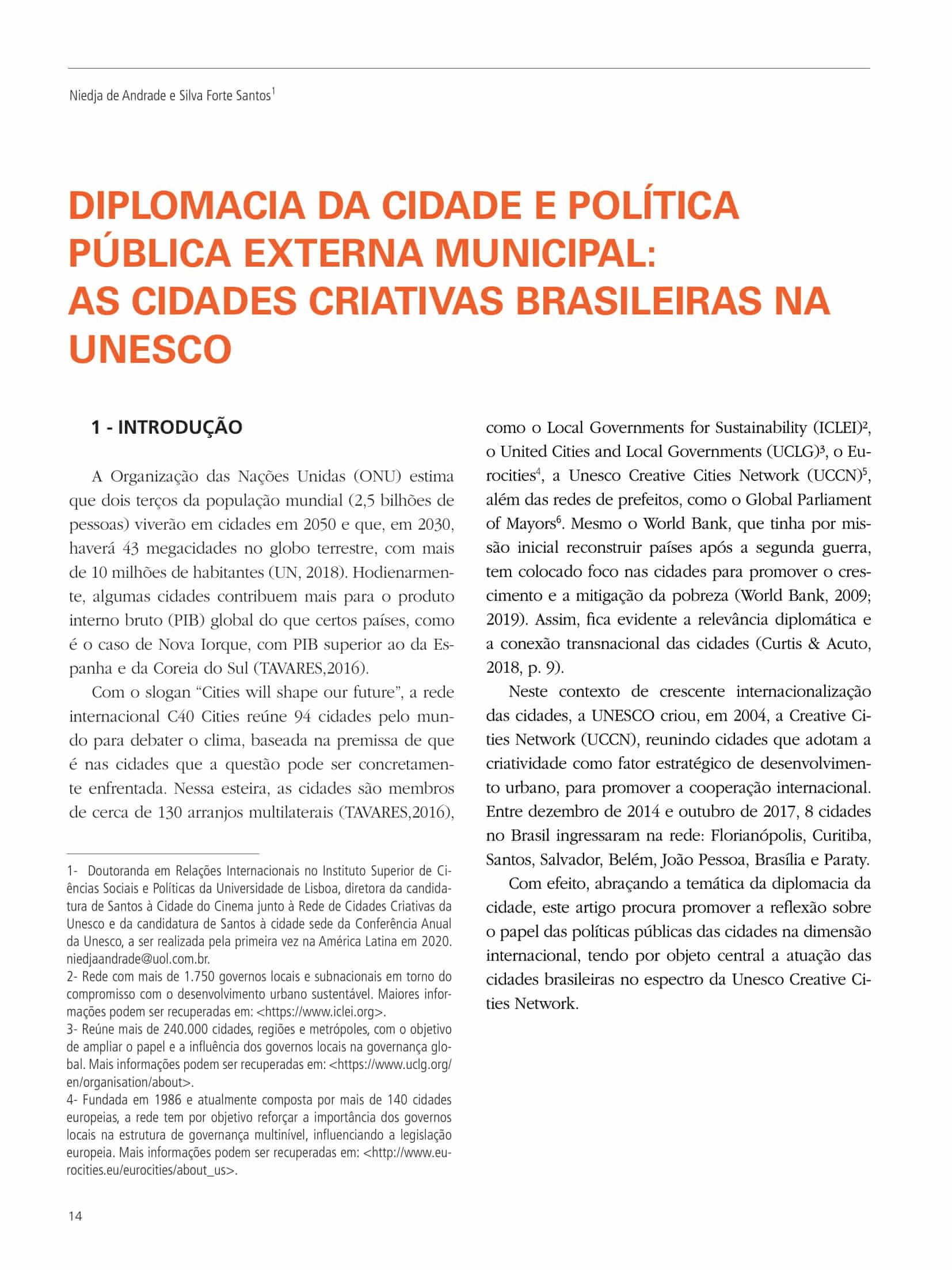 Capa do Artigo