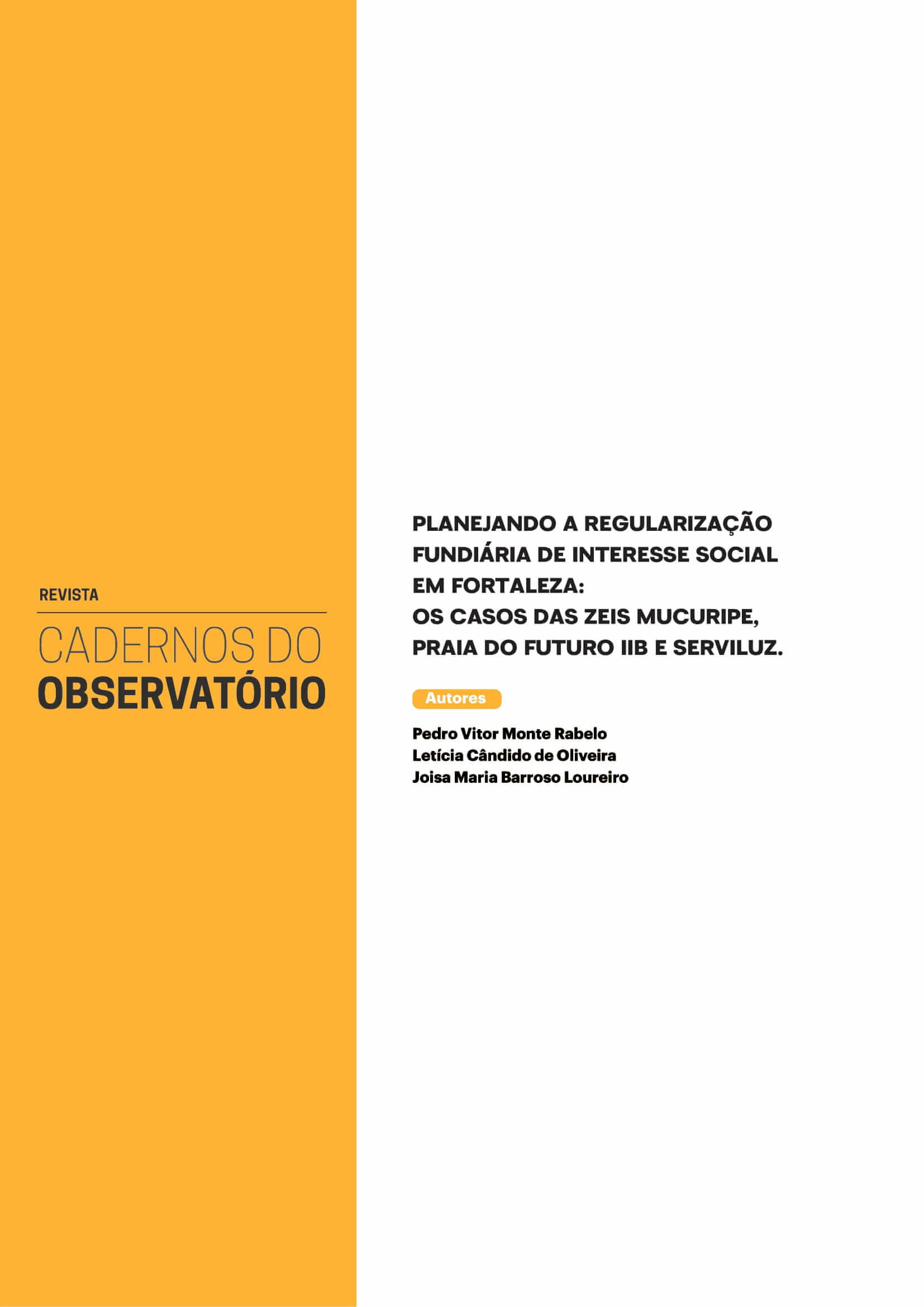Capa do Artigo